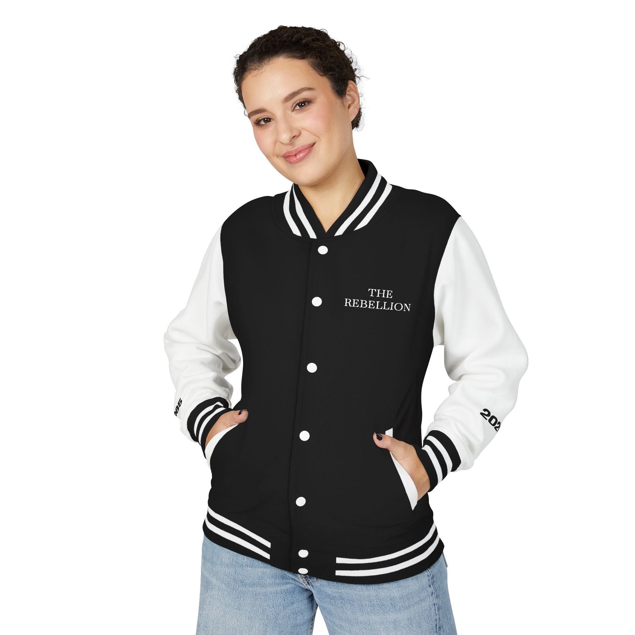 Letterman Jacket — "The Rebellion" with Back Quote: "Don't Ask for Permission from People Who Want You Quiet"